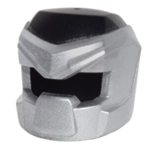 11265pb03 – Minifigure, Headgear Helmet Space with Open Visor Small with Metallic Silver Pattern
