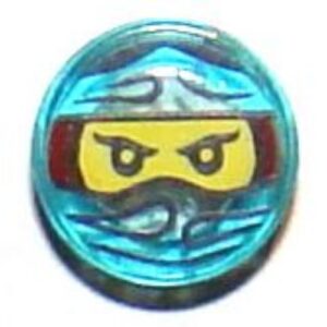 98138pb053 – Tile, Round 1 x 1 with Ninjago Trapped Nya Pattern