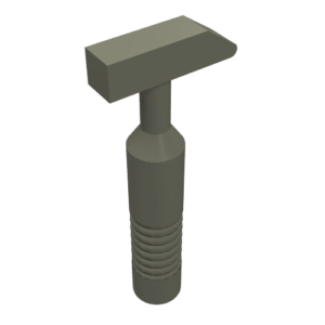 6246b – Minifigure, Utensil Tool Cross Pein Hammer – 6-Rib Handle