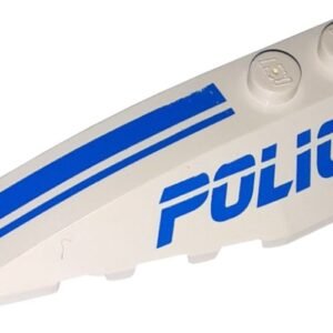 41748pb017 – Wedge 6 x 2 Left with Blue ‘POLICE’ and Stripes Pattern