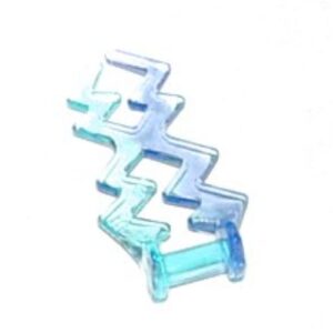 59233pb01 – Wave Angular Double with Bar Handle (Electric Zigzag) with Marbled Trans-Purple Pattern