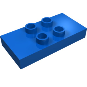 6413 – Duplo Tile, Modified 2 x 4 x 1/2 (Thick) with 4 Center Studs