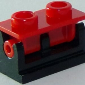 3937c11 – Hinge Brick 1 x 2 with Red Top Plate (3937 / 3938)