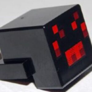 19727pb001 – Creature Head Pixelated with Red and Dark Red Face Pattern (Minecraft Spider)