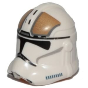 11217pb13 – Minifigure, Headgear Helmet SW Clone Trooper (Phase 2) with Black Visor and Dark Tan Gunner Markings Pattern