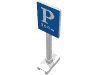675p01 – Road Sign Square-Tall with Parking ‘P’ and ‘300m’ Pattern