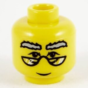 3626bpb0003 – Minifigure, Head Glasses with HP Dumbledore Pattern – Blocked Open Stud