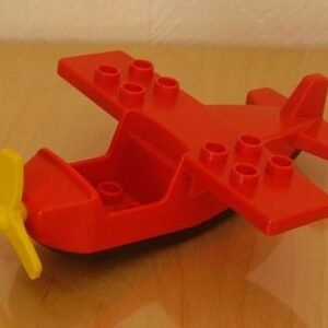 6354c04 – Duplo Airplane Small Wings on Top with Black Bottom with Yellow Propeller