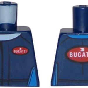 973pb2631 – Torso Racing Suit with '3' and 'Bugatti' on Front and Larger '3' and 'Bugatti' on Back Pattern