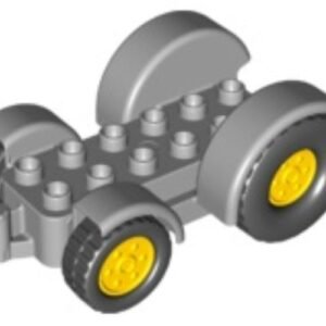 15313c01 – Duplo Car Base 2 x 6 Tractor with Mudguards and Yellow Wheels with Black Tires