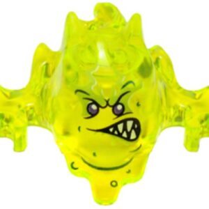 19861pb01 – Minifigure, Headgear Mask Ninjago Skreemer with Dark Purple Eyes and Mouth Lopsided with White Pointed Teeth Pattern