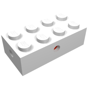 7049a – Brick, Modified 2 x 4 with Wheels Holder, Opaque Bottom