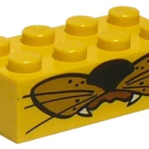 3001pb013 – Brick 2 x 4 with Whiskers and Fangs Pattern