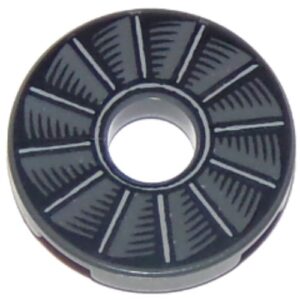 15535pb01 – Tile, Round 2 x 2 with Hole with Rotor Blade Pattern