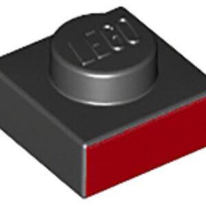 3024pb012 – Plate 1 x 1 with Red Line on Edge Pattern