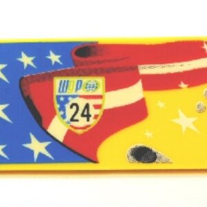 87079pb0052L – Tile 2 x 4 with Stars and Stripes, ‘WGP 24’ Pattern Model Left Side