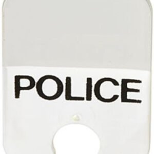 bb0057pb01 – Windscreen Motorcycle Windshield with Black ‘POLICE’ on White Background Pattern