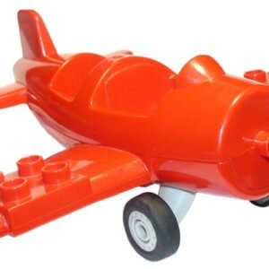 62681cx1 – Duplo Airplane Small with Rear Cargo Bay, Light Bluish Gray Wheels Assembly, Small Propeller Pin