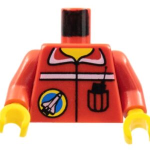 973pb0059c01 – Torso Space Port Logo and Radio in Pocket Pattern / Red Arms / Yellow Hands