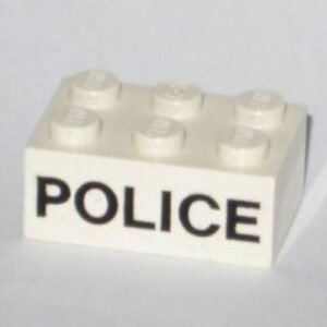 3002oldpb05 – Brick 2 x 3 with Black ‘POLICE’ Sans-Serif Pattern