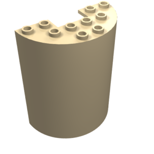 87926 – Cylinder Half 3 x 6 x 6 with 1 x 2 Cutout