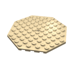 89523 – Plate, Modified 10 x 10 Octagonal with Hole