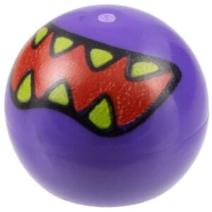 32474pb012 – Technic Ball Joint with Red Mouth and Lime Sharp Teeth Pattern