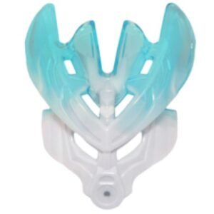 19149pb03 – Bionicle Mask Protector with Marbled Trans-Light Blue Pattern (Protector Mask of Ice)