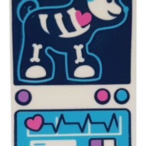 87544pb043 – Panel 1 x 2 x 3 with Side Supports – Hollow Studs with Puppy X-Ray Image and Medical Chart Pattern