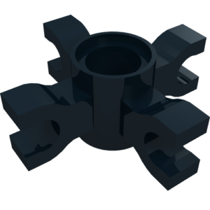 90202 – Technic, Pin Connector Round with 4 Clips (Horizontal Grip)