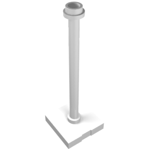 98549 – Support 2 x 2 x 5 Bar on Tile Base with Hollow Stud and Stop Ring