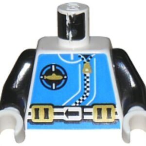 973px170c01 – Torso Aquazone Aquanaut Sub Logo, Zipper, and Weight Belt Pattern / Black Arms / White Hands