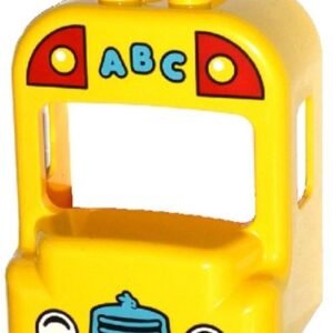 19804pb01 – Duplo Cabin Bus with Headlights, Grille and 'ABC' Pattern