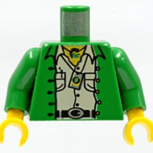 973pa8c01 – Torso Adventurers Jungle Jacket, White Shirt, and Necklace Pattern / Green Arms / Yellow Hands