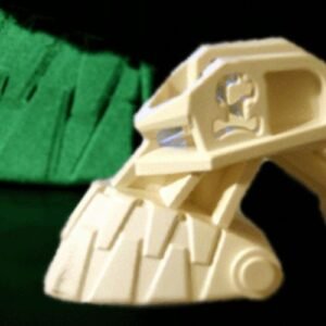 53565pb01 – Bionicle Head Connector Block (Piraka) with Glow In Dark Teeth Pattern