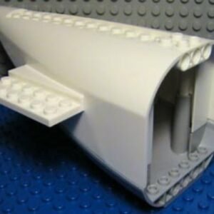 54701c01 – Aircraft Fuselage Aft Section Curved with Light Bluish Gray Base