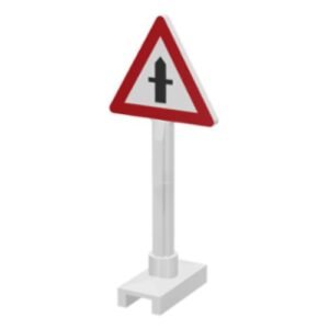 649p02 – Road Sign Triangle with Road Crossing Pattern