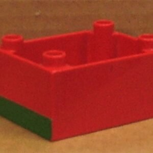 6407pb01 – Duplo, Train Locomotive Cabin Base With Green Stripe on Two Sides