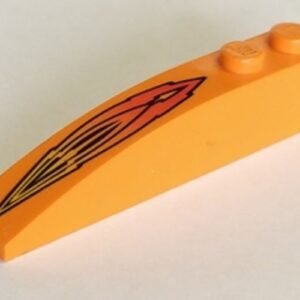 42022pb01 – Slope, Curved 6 x 1 with Flame Pattern