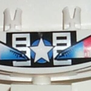 30622pb02 – Vehicle, Grille 1 x 4 with 2 Pins with Star & Headlights Pattern