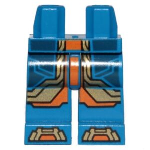 970c00pb0788 – Hips and Legs with Dark Blue, Gold and Orange Armor Panels Pattern