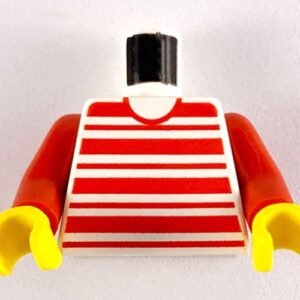 973px62c01 – Torso Horizontal Red Stripes Pattern / Red Arms / Yellow Hands