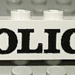 3009pb022 – Brick 1 x 6 with Black ‘POLICE’ Serif Pattern