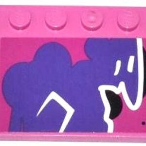 6180pb068R – Tile, Modified 4 x 6 with Studs on Edges with Graffiti Tag Pattern Model Right Side (Sticker) – Set 79104