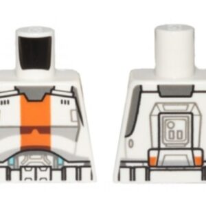 973pb1343 – Torso SW Armor Republic Trooper with Orange Stripe Pattern