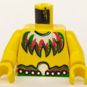 973pb0062c01 – Torso Pirate Islanders with Feather Necklace Pattern / Yellow Arms / Yellow Hands