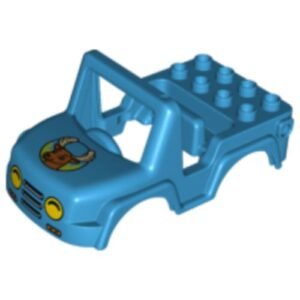 20497pb01 – Duplo Car Body Off Road with Headlights and Deer Head Pattern