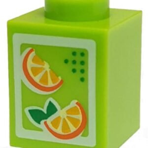 3005pb017 – Brick 1 x 1 with Oranges Pattern (Juice Carton)