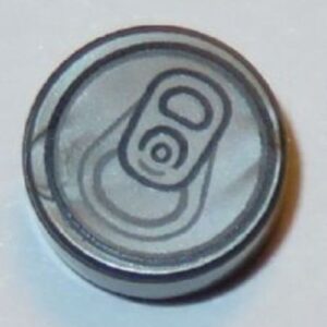 98138pb033 – Tile, Round 1 x 1 with Soda Pop Can Top Pattern