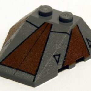 48933pb008 – Wedge 4 x 4 Triple with Stud Notches with Sith Nightspeeder Pattern 1